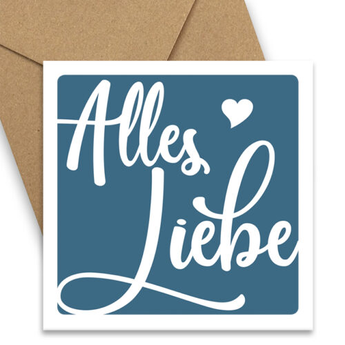 Grußkarte, Postkarte "Alles Liebe"