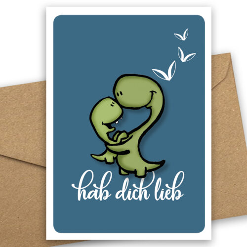 Grußkarte, Postkarte "Lieb dich"