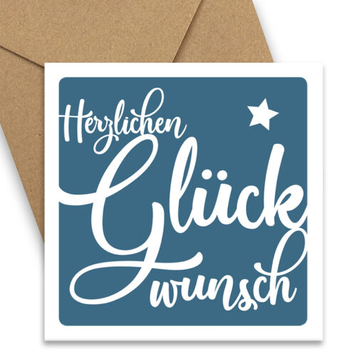 Grußkarte, Postkarte "Glückwunsch"