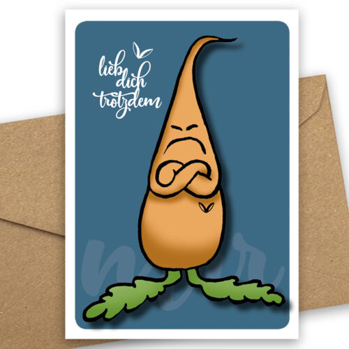 Grußkarte, Postkarte "Rübe"